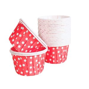 Dolphin Kırmızı Puantiyeli Cupcake Kek Kapsülü