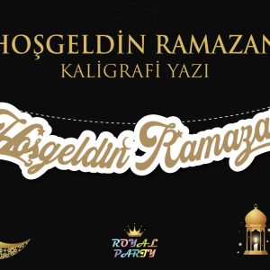 Ramazan Lüks Kaligrafi Siyah Zarflı Banner